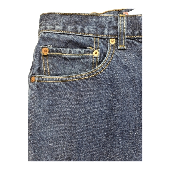 Levi Original Rivited 505 Regular Fit Straight Leg Jeans - Picture 4 of 9